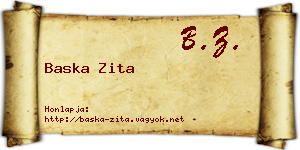 Baska Zita névjegykártya